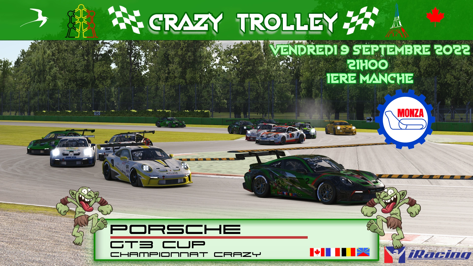 Première manche du championnat Porsche Cup